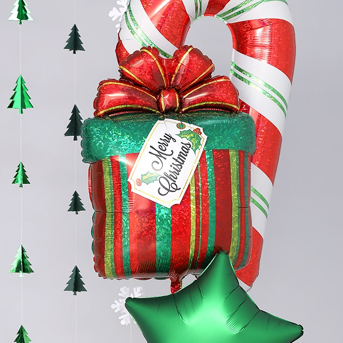 [GRABO] 은박헬륨 크리스마스 글리터선물 30인치